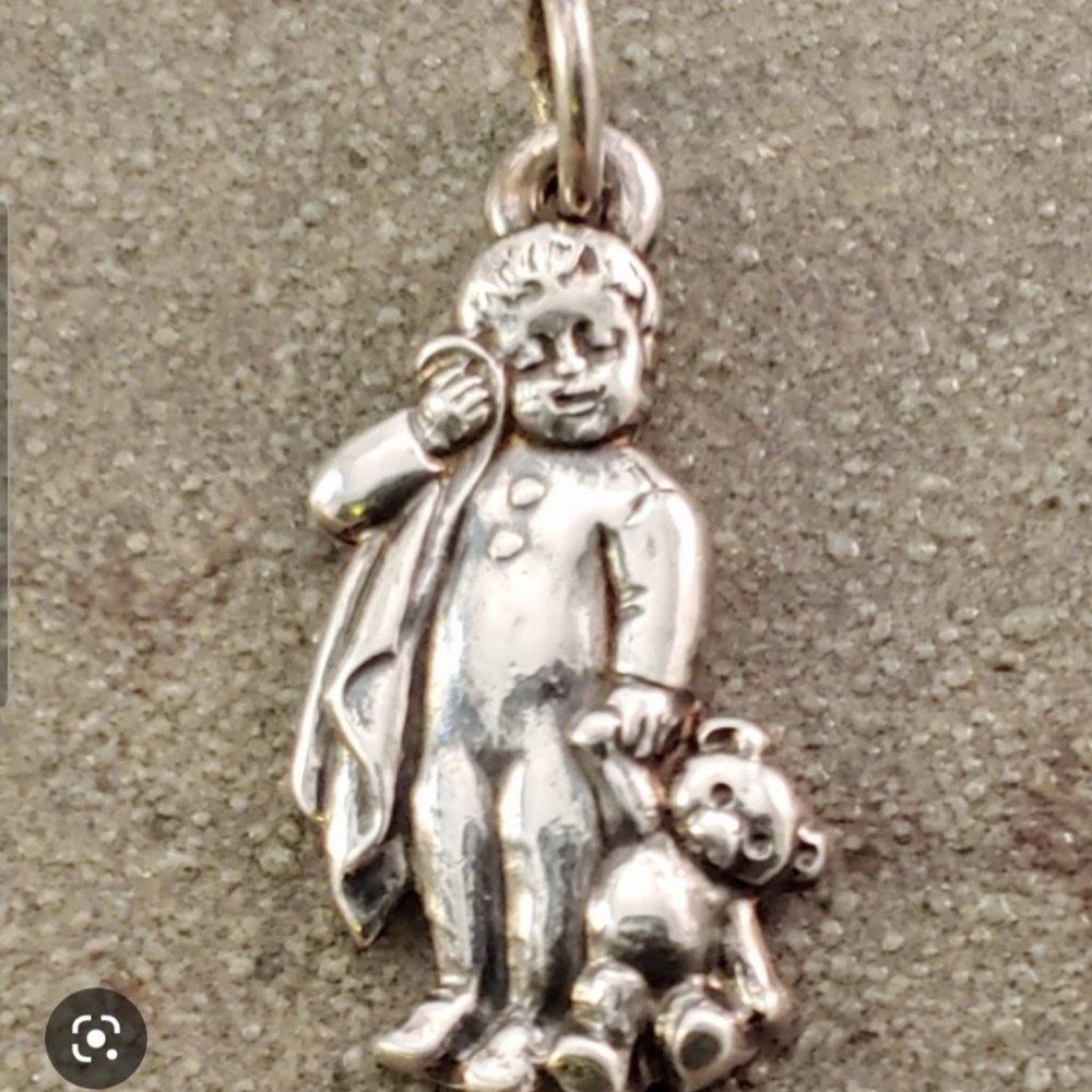 James Avery Sterling Boy Blanket Teddy Bear Charm